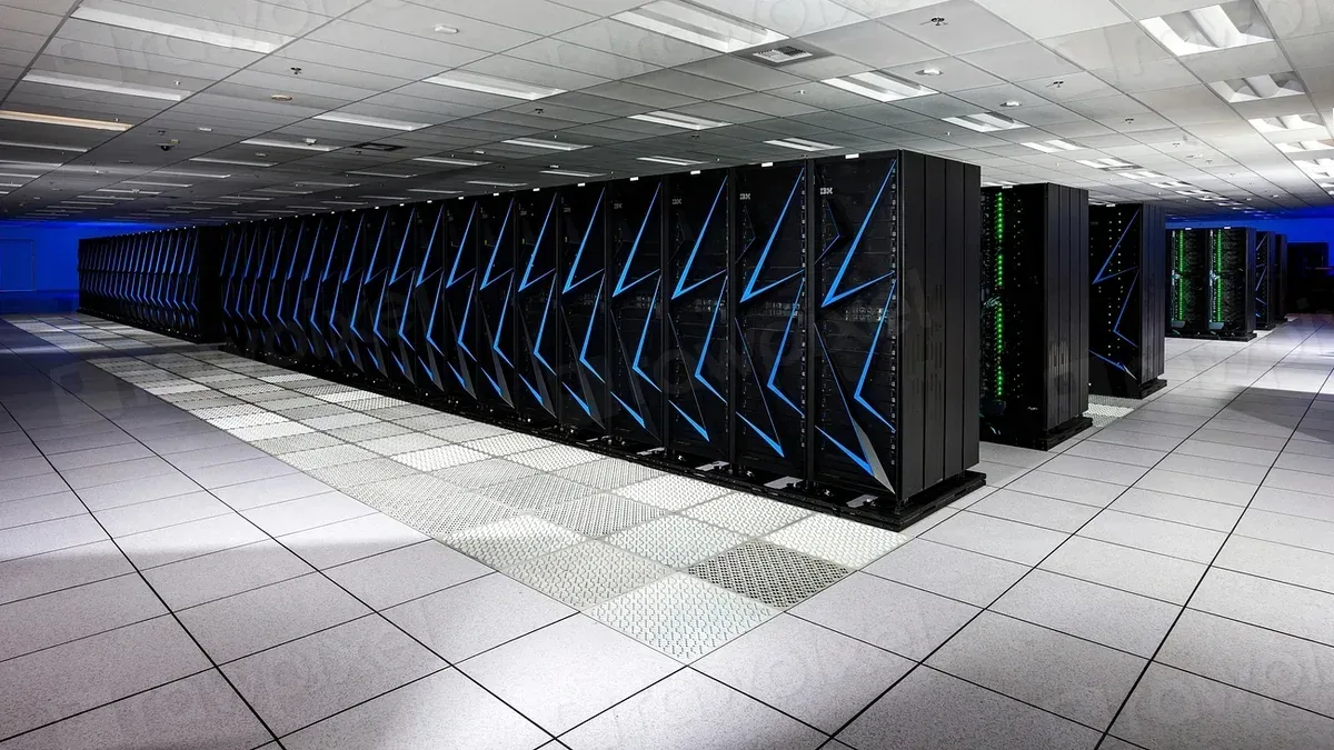 Concepto de computación en la nube con servidores conectados