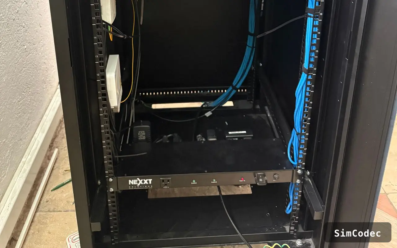 Rack de red del campus educativo