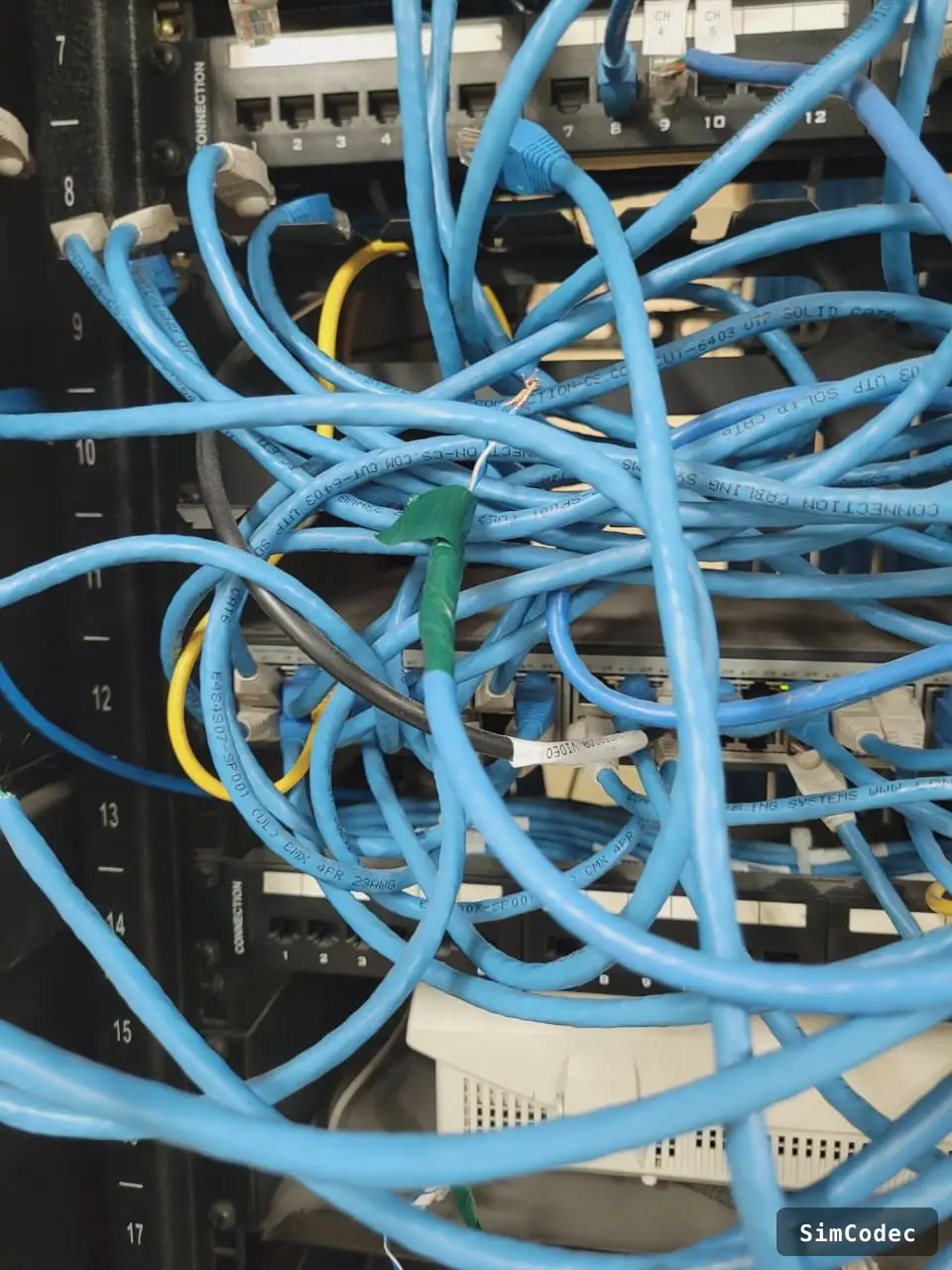 Rack antes de la intervención