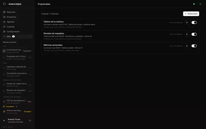 Tareas programadas