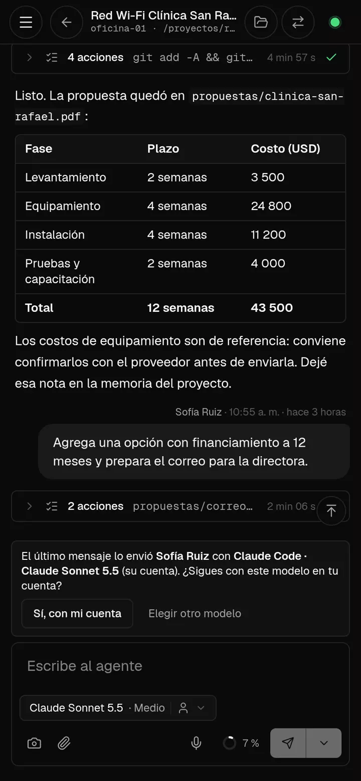En el teléfono